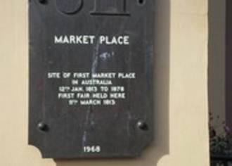 The site of australia's first market